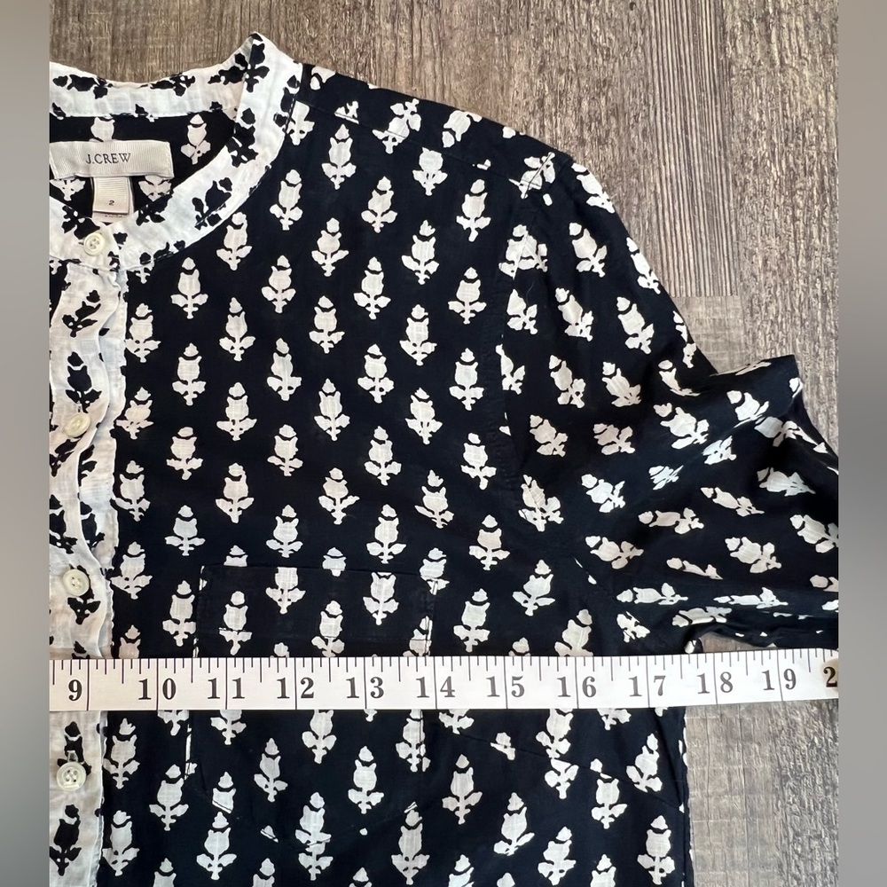 J. Crew Linen Popover 100% Cotton Size 2 - Picture 10 of 11